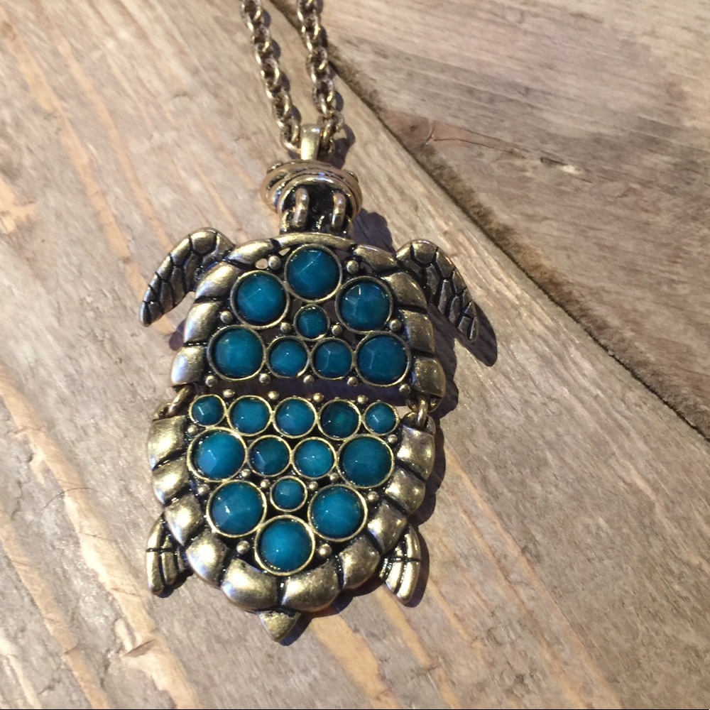LUCKY BRAND Turtle Pendant Necklace